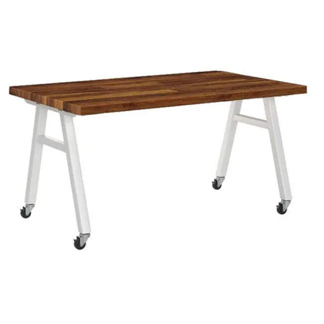 Diversified Spaces Walnut Butcher Block A-Frame Tables^ Makerspace & Shop