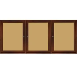 Ghent Walnut Frame Bulletin Boards^ Enclosed Boards