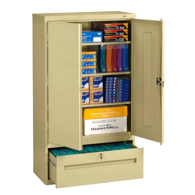 Tennsco Welded Storage Cabinet with File Drawer^ Bookcases|Tall Cabinets