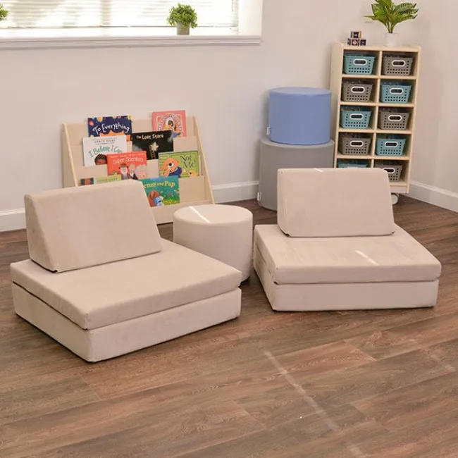 Childrens Factory Whatsit Companion Round Ottoman Stool (12" H)^ Flexible Seating