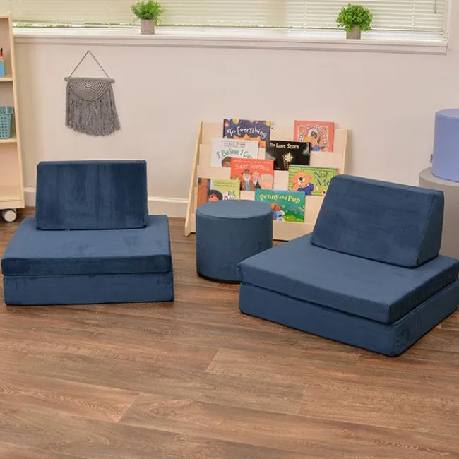 Childrens Factory Whatsit Companion Round Ottoman Stool (12" H)^ Flexible Seating