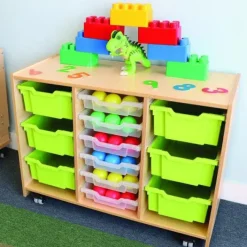 Whitney Plus Green Tray Storage Cabinet^ Tote & Bin Storage|Cubbies