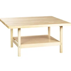 Diversified Spaces Wooden Four Station Student Workbench Tables^ Makerspace & Shop