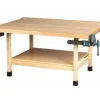 Diversified Spaces Wooden Two Station Student Workbench Tables^ Makerspace & Shop|Wood Tables