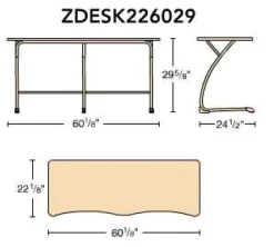 Virco Zuma Cantilever School Desk w/ Plastic Book Boxes - Two-Student^ Two Student Desks|Open Front School Desks