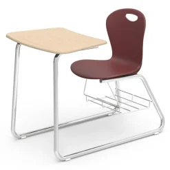 Virco Zuma Sled Base Combo Desk^ Combo Chair Desks