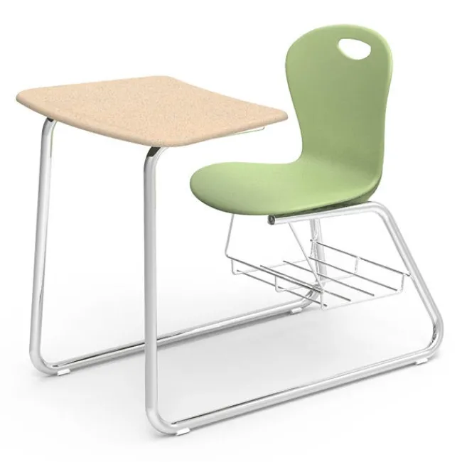 Virco Zuma Sled Base Combo Desk^ Combo Chair Desks