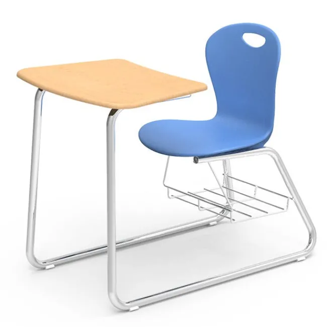 Virco Zuma Sled Base Combo Desk^ Combo Chair Desks